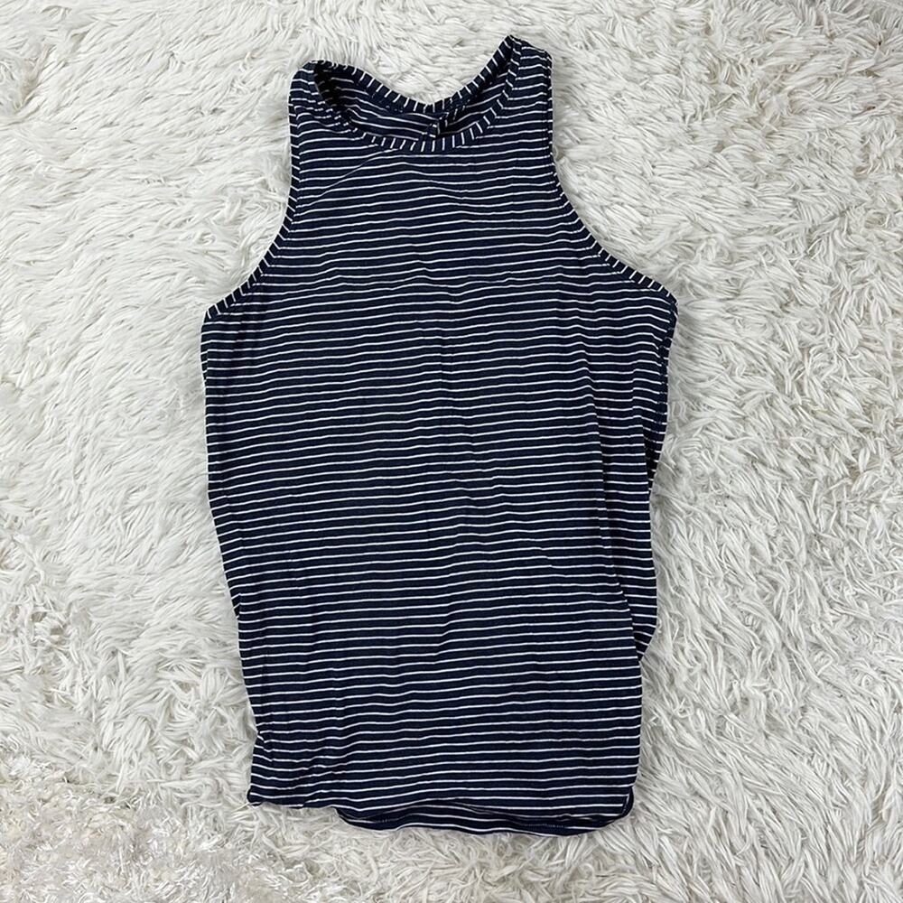 Lululemon All Tied Up Tank Modern Stripe Heathered Hero Blue White